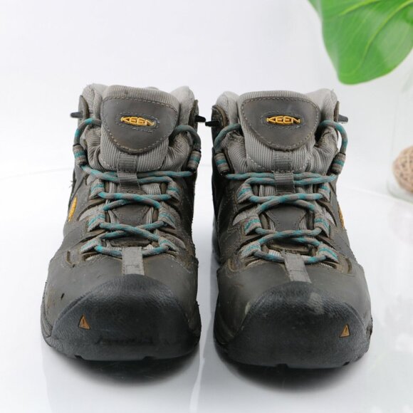 Keen Womens Detroit XT Work Boot Size 7 Gray Leather Waterproof Utility SteelToe - Picture 3 of 12